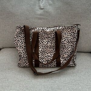 Stylish Brown and Black Animal Print Dot Women's Bag